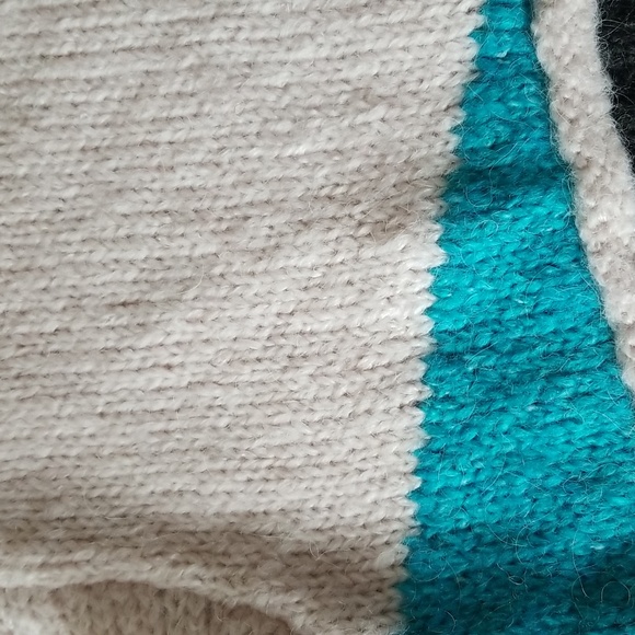 ZARA Color Blocking Design Half High Neck Sweater - Picture 3 of 9